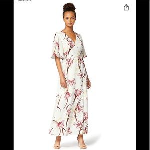 TRUTH & FABLE Maxi Chiffon Wrap Dress/Bell Sleeves